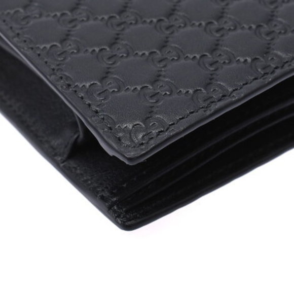 GUCCI Micro Guccisima Wallet Black Leather Bifold - Picture 5 of 12
